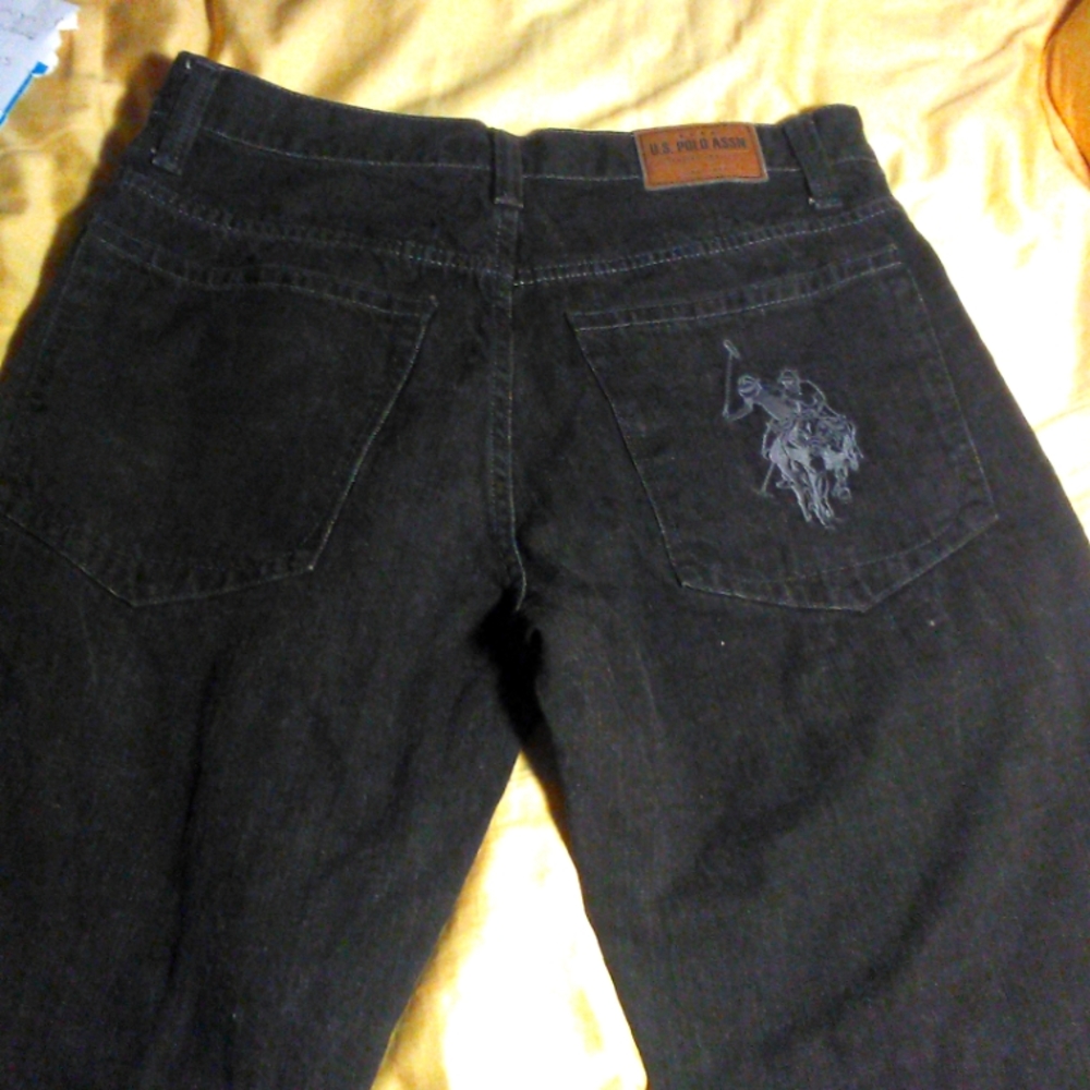 VINTAGE MENS US POLO ASSN. BLACK JEANS MINT SZ 32/32